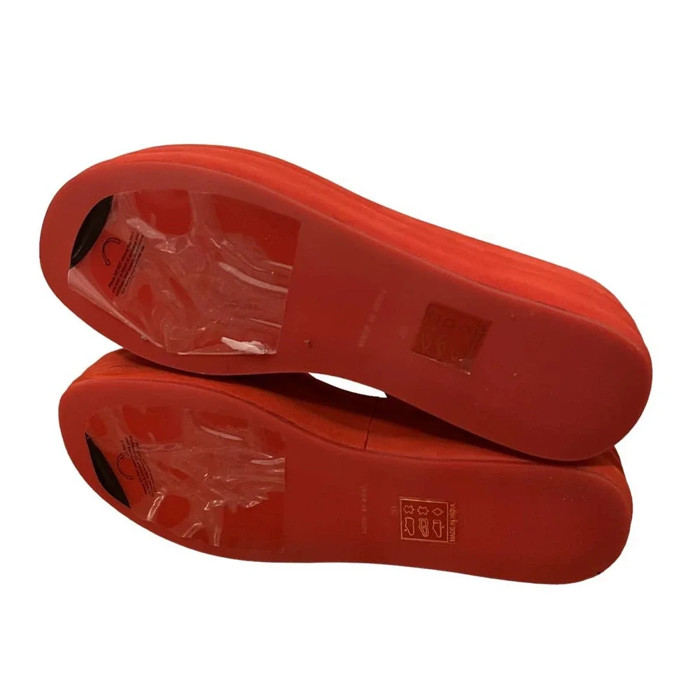Free People Haven Thong Platform Sandal Flame Red Women's Sz EU 40 US 10 NEW